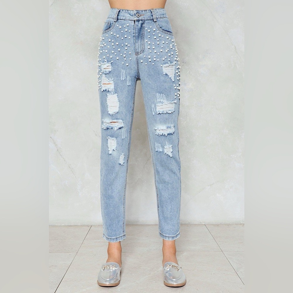 Nasty Gal Mama’s pearl jeans